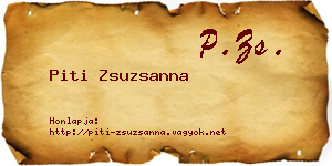 Piti Zsuzsanna névjegykártya